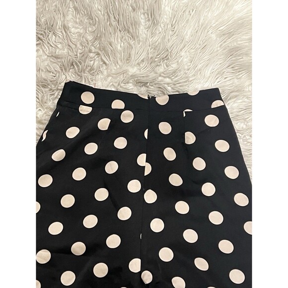 DO+BE Women’s Wide Leg Size Small Ankle Length Polka Dot White And Black - Picture 2 of 10